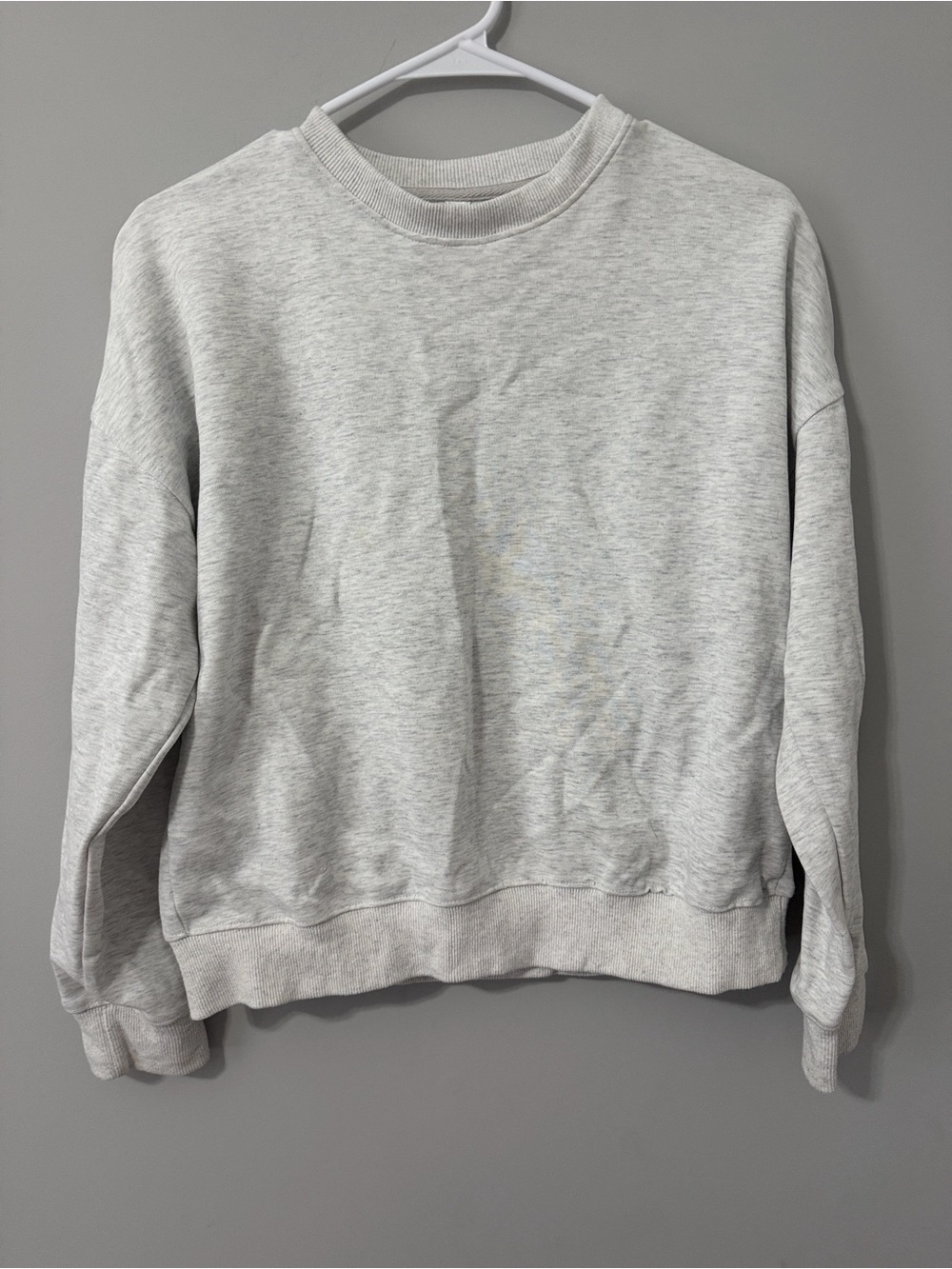 Inspired Lululemon Crewneck Sweater - Light Gray- Size Medium